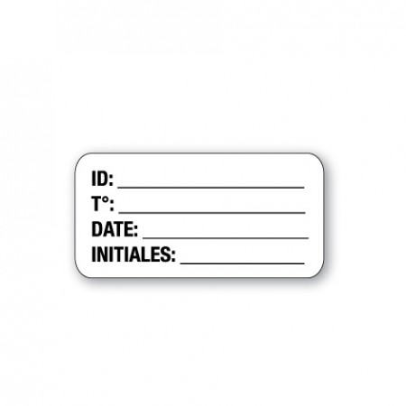 ID /  T° / DATE / INITIALES