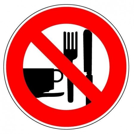 PICTOGRAM: DO NOT DRINK OR EAT