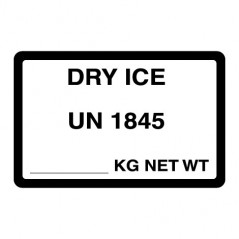 DRY ICE UN 1845 / ___ KG NET WT