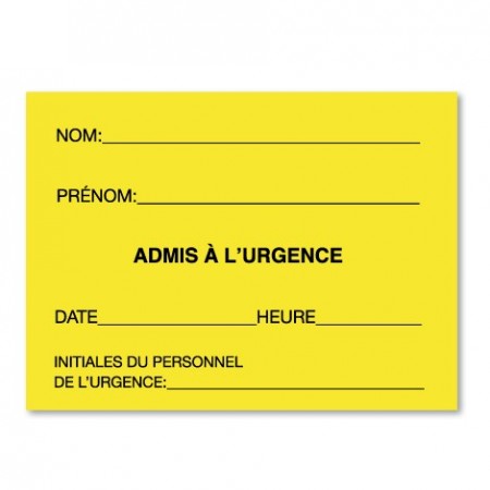 ADMIS À L'URGENCE (Identification)