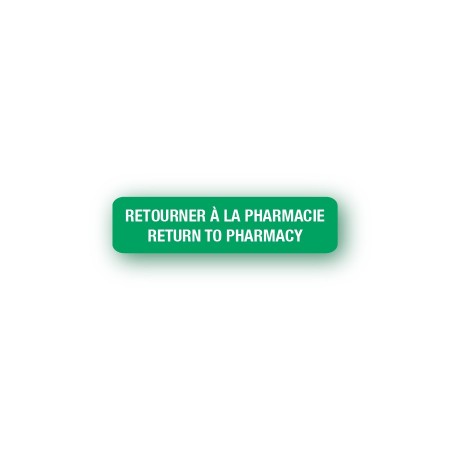 RETURN TO PHARMACY - RETURN TO PHARMACY