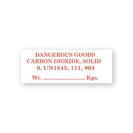 DANGEROUS GOODS - CARBON DIOXIDE, SOLID