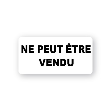 NE PEUT ÊTRE VENDU