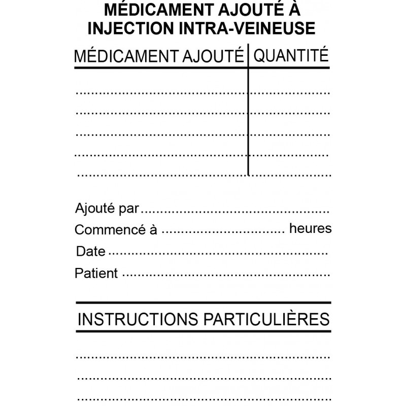 MEDICATION ADDED TO INTRAVENOUS INJECTION