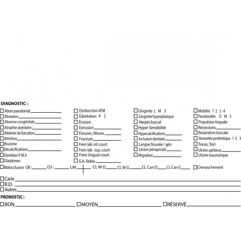 DIAGNOSTIC / PRONOSTIC (DENTAIRE)