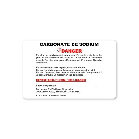 DANGER - CARBONATE DE SODIUM