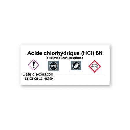 ACIDE CHLORHYDRIQUE 6N