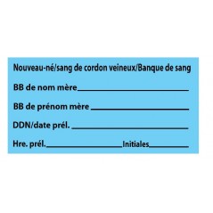 NOUVEAU-NÉ / SANG DE CORDON VEINEUX / BANQUE DE SANG