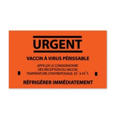 URGENT - PERISHABLE VIRUS VACCINE