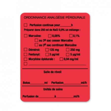 EPIDURAL ANALGESIA ORDER