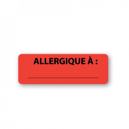 ALLERGIQUE À : _______________