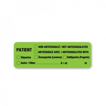 PATIENT NOT ANTICOAGULATED - ANTICOAGULATED WITH: