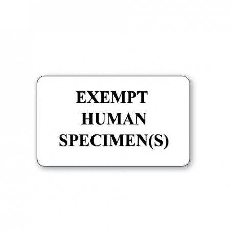 EXEMPT HUMAN SPECIMEN(S)