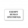 EXEMPT HUMAN SPECIMEN(S)
