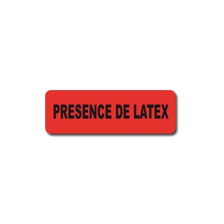 Presence of latex (black)