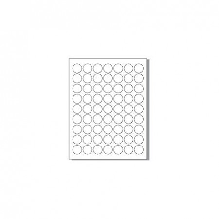 Sheet for laser printer - 63 round labels