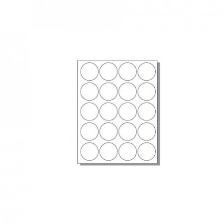 Sheet for laser printer - 20 round labels