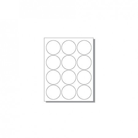 Sheet for laser printer - 12 round labels