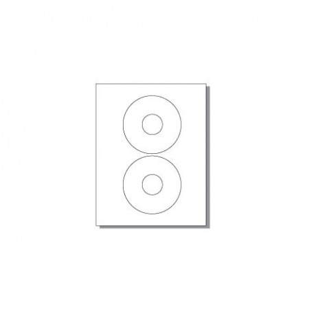 Sheet for laser printer - 2 round labels