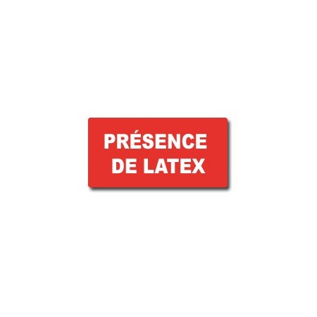 Présence de latex (blanc)