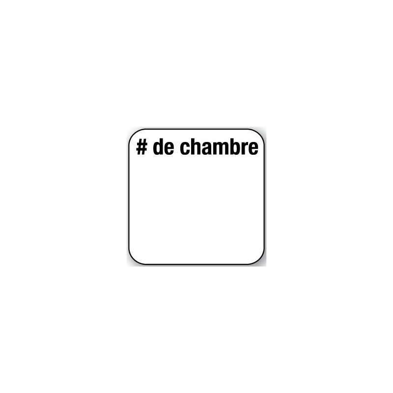 NO DE CHAMBRE 